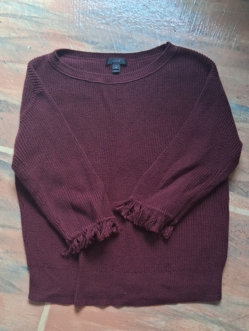 J.Crew Cotton Crewneck Sweater Burgundy Size XS